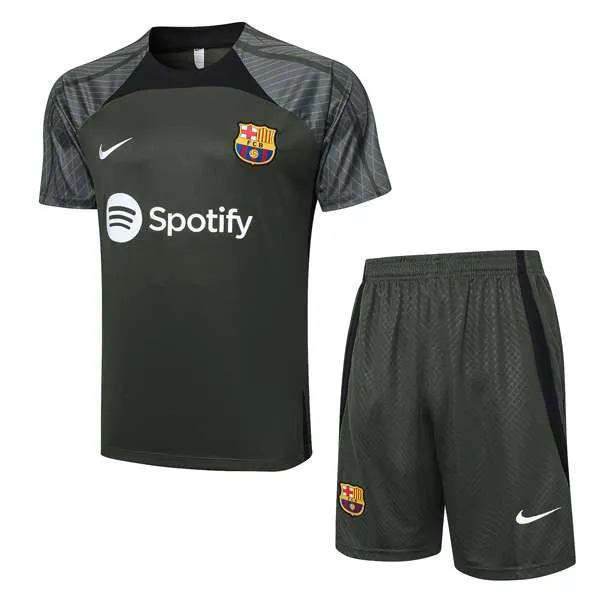 Tailandia Conjunto Camiseta Entrenamiento FC Barcelona 2024 Verde Tailandia Conjunto Camiseta Entrenamiento FC Barcelona 2024 Verde