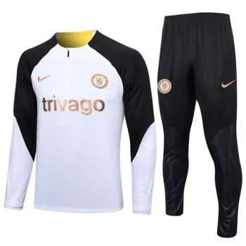 Sudadera Entrenamiento Chelsea 2024 Blanco Negro