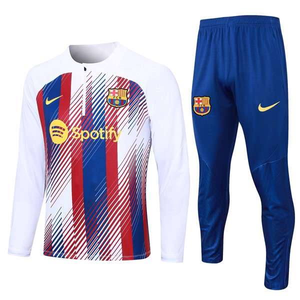 Sudadera De Training Barcelona 2024 Blanco Rojo Sudadera Entrenamiento FC Barcelona 2024 Blanco Rojo