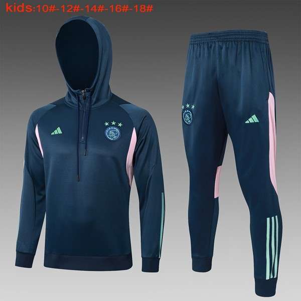 Ninos Sudadera Con Capucha Ajax 2024 Azul 2 Sudadera Entrenamiento Ninos Ajax De Amsterdam 2024 Azul