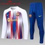 Sudadera Entrenamiento Ninos FC Barcelona 2024 Blanco Azul
