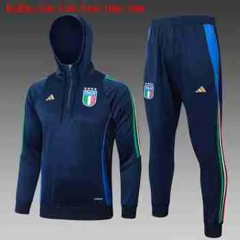 Sudadera Con Capucha Niños Italia 2024 2025 Azul