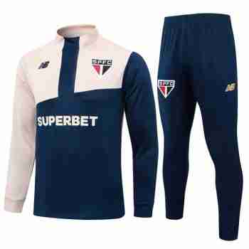 Sudadera Entrenamiento Sao Paulo 2024 2025 Azul Amarillo
