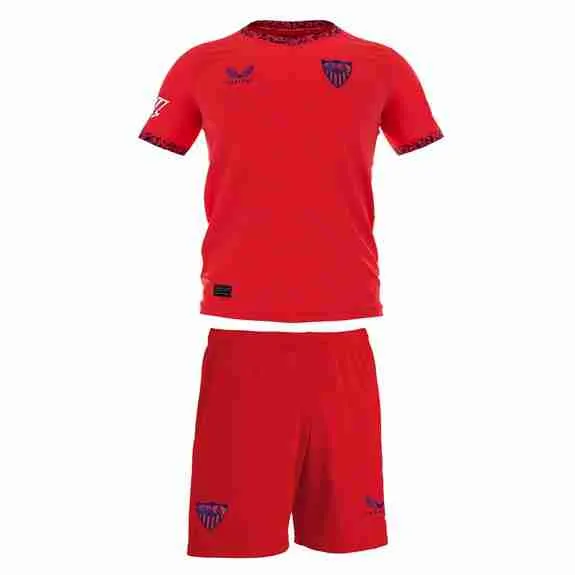 Camiseta Sevilla 2ª Niño 2024-2025 Camiseta Sevilla Conjunto Ninos Segunda 2024 2025