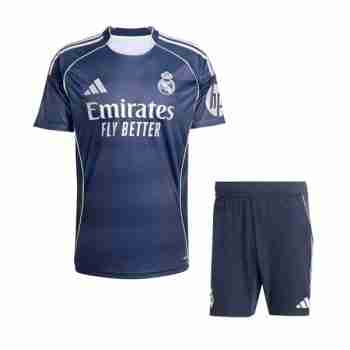 Camiseta Real Madrid Conjunto Niños Segunda 2025 2026