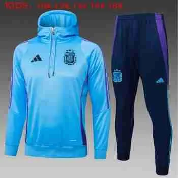 Sudadera Con Capucha Niños Argentina 2024 2025 Azul