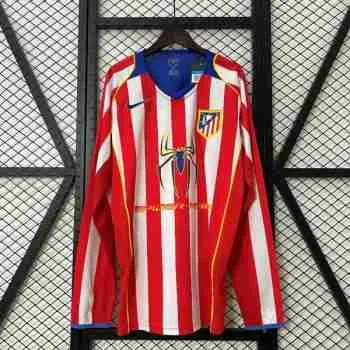 Tailandia Camiseta Primera Manga Larga Retro Atlético De Madrid 2004 2005