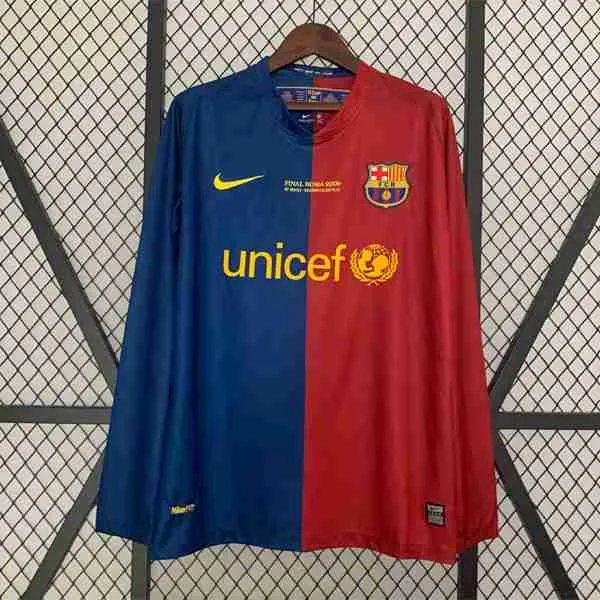 Tailandia Camiseta Barcelona 2ª Retro 2008 2009 Tailandia Camiseta Primera Manga Larga Retro FC Barcelona 2008 2009