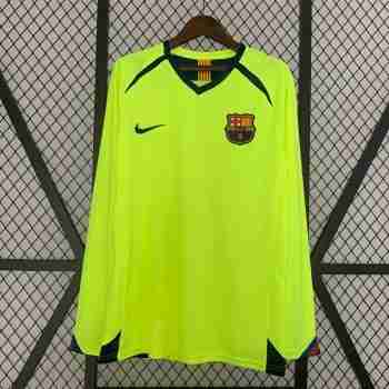 Tailandia Camiseta Segunda Manga Larga Retro FC Barcelona 2005 2006