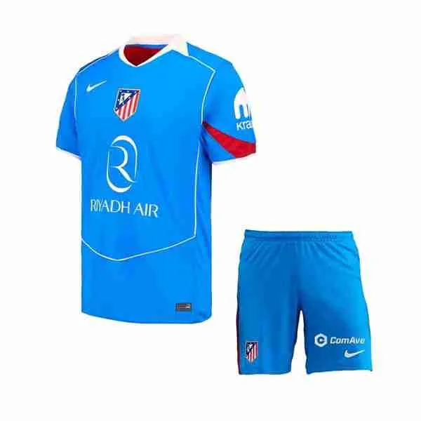 Camiseta Atletico Madrid 3ª Niño 2025-2026 Camiseta Atlético De Madrid Conjunto Niños Tercera 2025 2026