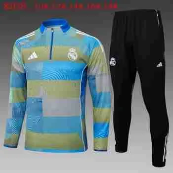 Sudadera Entrenamiento Niños Real Madrid 2025 2026 Azul Gris
