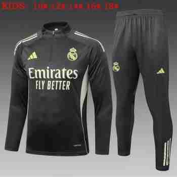 Sudadera Entrenamiento Niños Real Madrid 2025 2026 Gris Verde