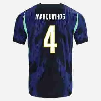 MARQUINHOS NO.4 Camiseta Segunda Brasil 2026 – Versión Jugador