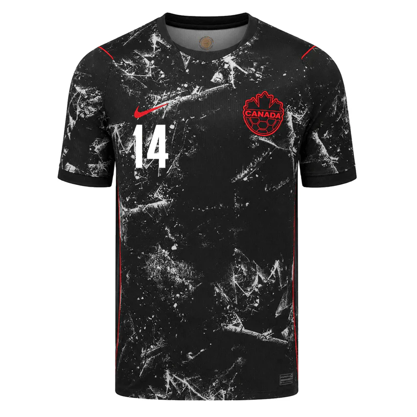 SHAFFELBURG NO.14 Camiseta Segunda Canadá 2026 – Versión Jugador_1 SHAFFELBURG NO.14 Camiseta Segunda Canadá 2026 – Versión Jugador_1